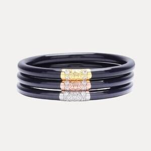NEW BUDHAGIRL three kings all weather bangles in navy